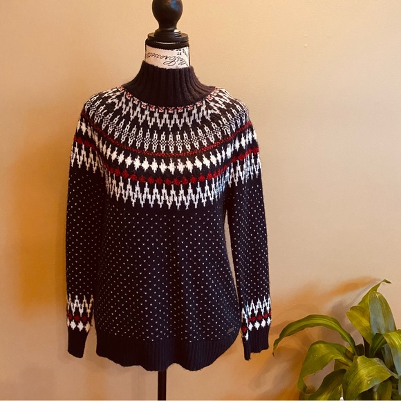 Eddie Bauer Fair Isle Sweater Sz Small - Picture 1 of 6
